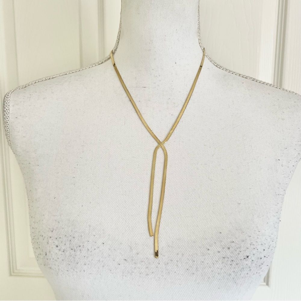 Argento Vivo Flat Gold-Plated Silver Necklace NEW